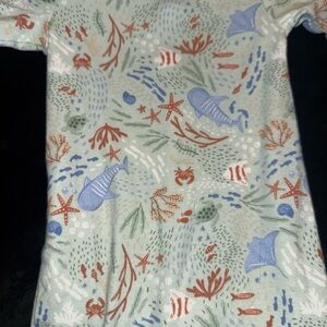 Baby onesie aquarium theme